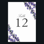 Elegant Lavender Mariage Carte Numéro de table<br><div class="desc">Collection de mariages correspondants dans le Little Bayleigh Store!</div>