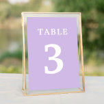 Elegant Lavender Mariage Numéro de table<br><div class="desc">Elégant numéro de table de mariage lavande. Personnalisez le nombre et ajoutez autant de tables que vous le souhaitez. Pour plus de produits correspondants veuillez vérifier nos collections.</div>