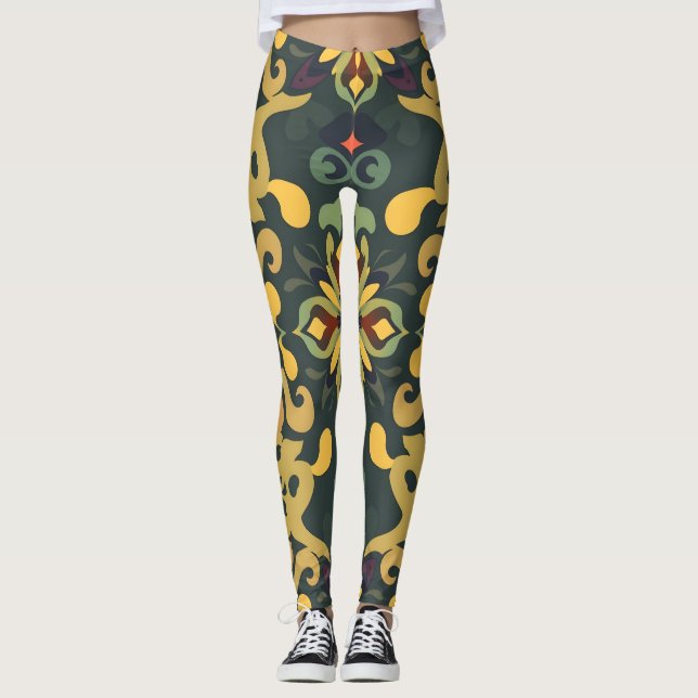Élégant Leggings d'impression numérique Motif colo (Devant)
