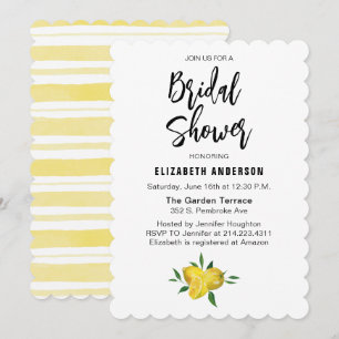 Élégant Lemon Summer Bridal Show Invitation
