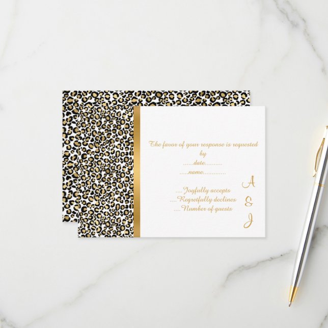 ÉLÉGANT LEOPARD FINITION OR RSVP (Devant/Arrière en situation)
