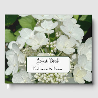 Elégant livre d'hôtes Mariage Floral Hydrangea Bla