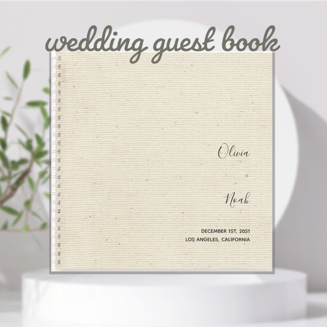 Élégant livre d'hôtes Mariage moderne (Modern  Elegant Minimalist Wedding Guest Book)