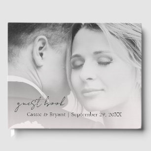 Élégant livre d'hôtes moderne Blush Pink Chic Mari