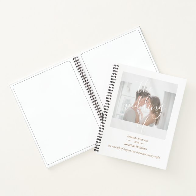 Élégant Livre d'invité du Mariage photo personnali (Intérieur)