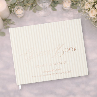 Élégant Livre d'Or avec Feuille d'Or Véritable et