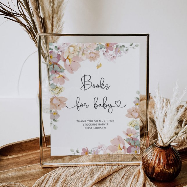 Elégant livre fleur sauvage pour bébé Poster (Créateur téléchargé)