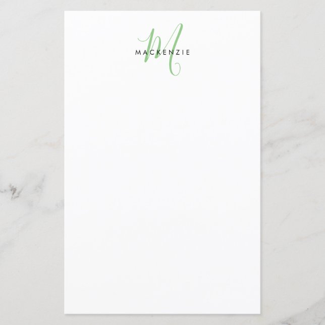 Élégant Livre vert blanc moderne (Devant)
