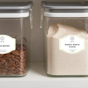 Élégant logo blanc personnalisé Étiquettes de cuis