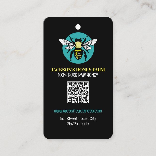 Élégant logo d'abeille - Beeyard, étiquette de pro (Devant)