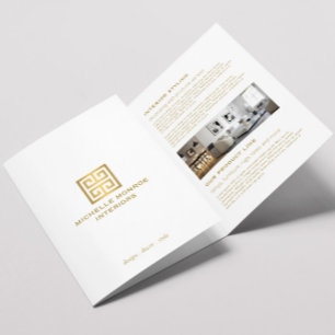 Élégant logo de clé grecque Brochure immobilière b