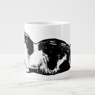 Élégant Longhair Cat profil côté chat Mug