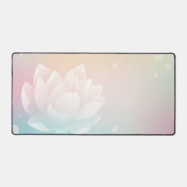 Elegant Lotus Bloom Desk Mat (Recto)