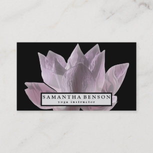 Élégant Lotus Flower Logo Yoga Carte de visite