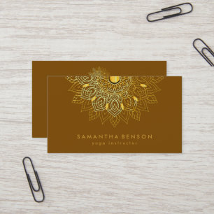 Élégant Lotus Flower Logo Yoga Carte de visite