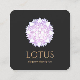 Élégant Lotus Flower Mandala Carte de visite
