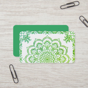 Élégant Lotus Mandala Ombre Carte de visite