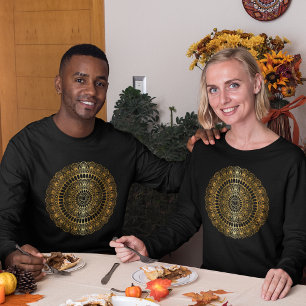 Elégant Lotus or Lumière Henna Mandala T-Shirt