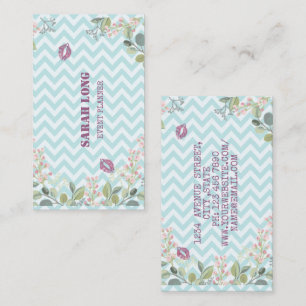 Elégant Luxe Sweet Blue Carte de visite