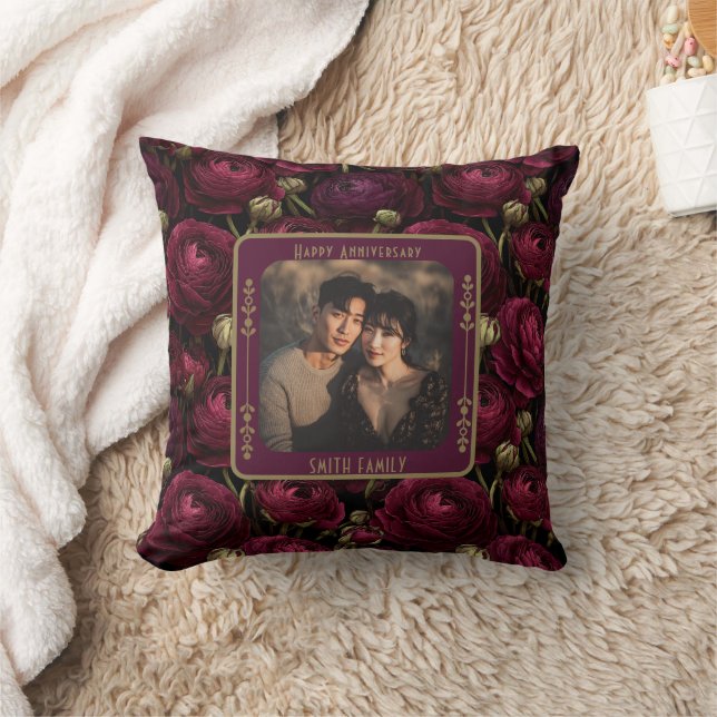 Élégant M. et Mme Coussin de lancer 5e anniversair (Couverture)