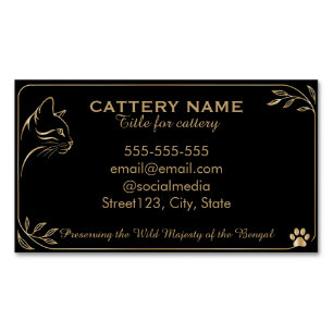 Élégant Magnet Bengal Chat Chatterie Personnalisé