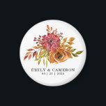 Élégant magnet Mariage de automne rustique<br><div class="desc">Élégant Magnet de Mariage Floral Automne Rustique.</div>