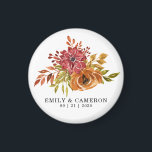 Élégant magnet Mariage de automne rustique<br><div class="desc">Élégant Magnet de Mariage Floral Automne Rustique.</div>