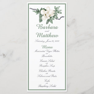 Elégant Magnolia Blanc Fleur Accueil Menu