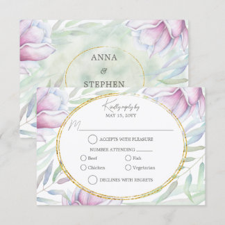 Élégant Magnolia Floral RSVP
