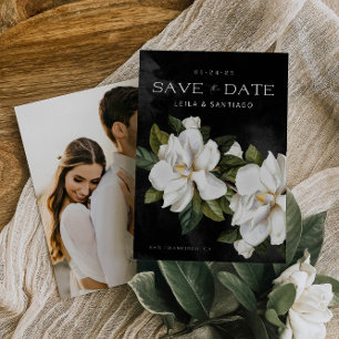 Elegant Magnolia Photo Enregistrer la date