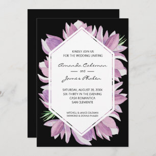 Elégant Magnolia Watercolor Wedding Invite
