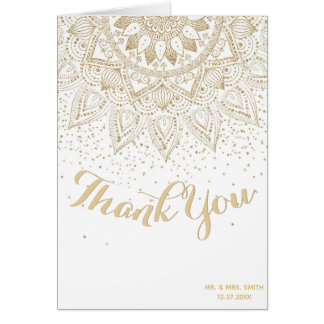 Elégant Mandala Confetti Design Or