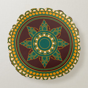 Élégant Mandala Design Coussin de la chambre à cou