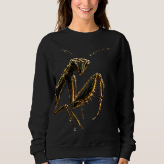 Élégant Mante Religieuse Noir et Or sweat