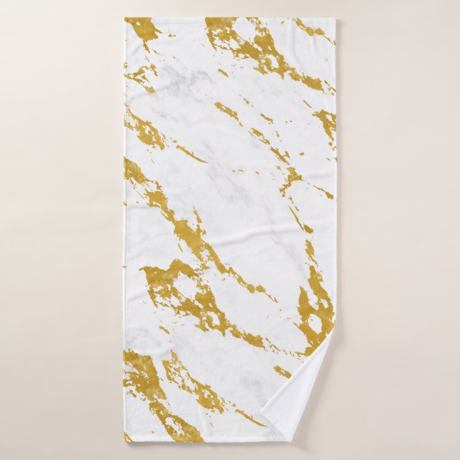 Elegant Marble6 - Gold and White (Serviette de bain)