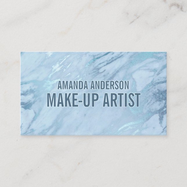 Elégant marbre bleu émeraude | CARTE DE VISITE (Devant)