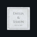 Elégant Marbre Personnalisé Magnet Mariage Favoris<br><div class="desc">Cette Elégante Faveur de Mariage Magnet Marble Personnalisée est une faveur de mariage réfléchie pour vos invités ou pour les parents de la mariée, demoiselles d'honneur ou groomsmen. Il fonctionne aussi comme un cadeau d'anniversaire pour les jeunes mariés. Avec un design élégant, sophistiqué et intemporel qui peut être personnalisé selon...</div>