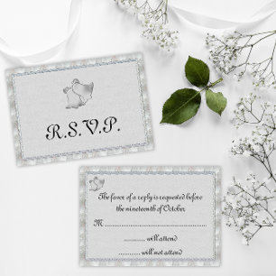 Élégant Mariage Argent Bells RSVP