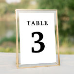 Elégant Mariage blanc Numéro de table<br><div class="desc">Numéros de table mariage blanc élégant. Personnalisez le nombre et ajoutez autant de tables que vous le souhaitez. Pour plus de produits correspondants veuillez vérifier nos collections.</div>