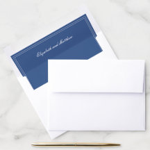 Élégant Mariage Bleu Classique Simple