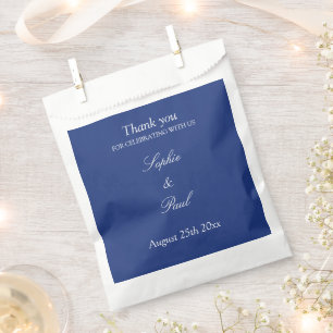 Élégant Mariage bleu foncé Merci Favor Sacs