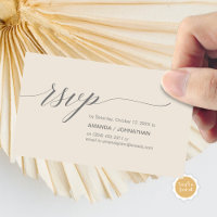 Élégant Mariage classique, Invitation de fête RSVP