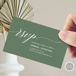 Élégant Mariage classique, Invitation de fête RSVP