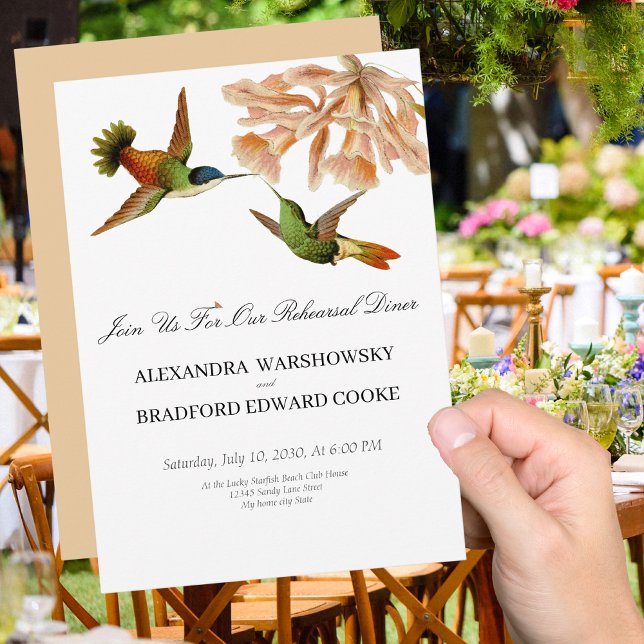 Elégant Mariage Colibri Blush Pink Lily (Créateur téléchargé)