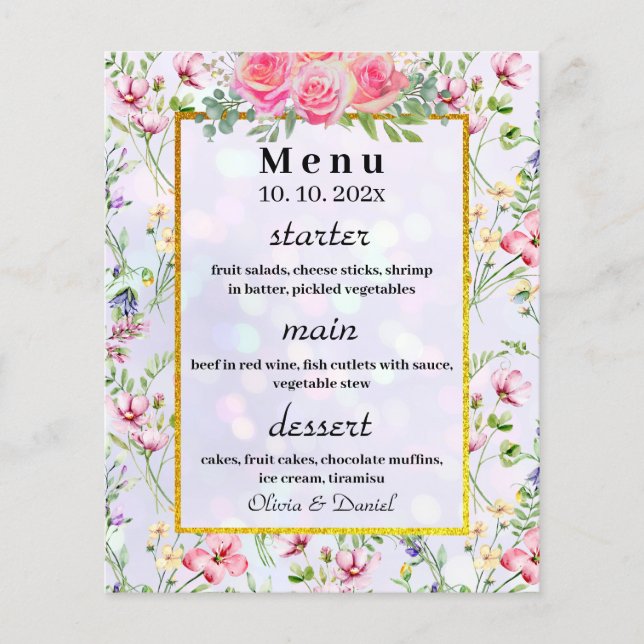 Élégant Mariage d'aquarelle de couleur rose pâle (Devant)