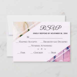 *~* Élégant Mariage d'aquarelle moderne RSVP