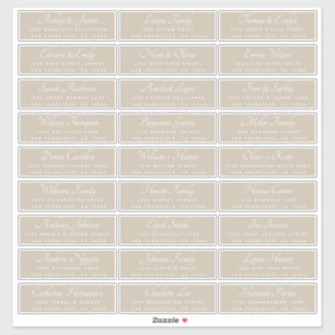 Élégant Mariage de calligraphie Étiquettes de adre