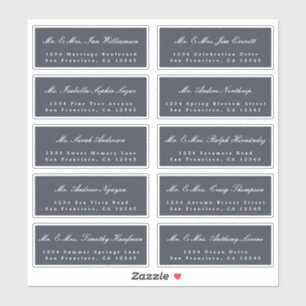 Élégant Mariage de calligraphie Étiquettes de adre