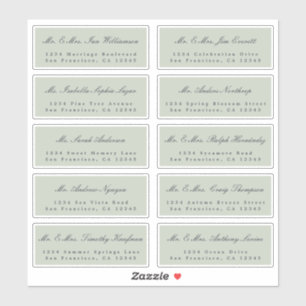Élégant Mariage de calligraphie Étiquettes de adre