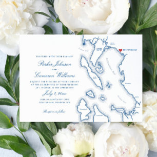 Élégant Mariage de carte Bellingham Washington